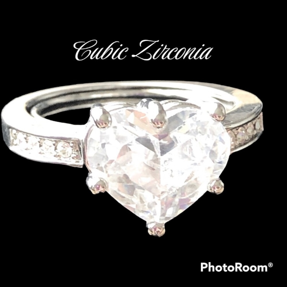 Cubic Zirconia Silver Ring